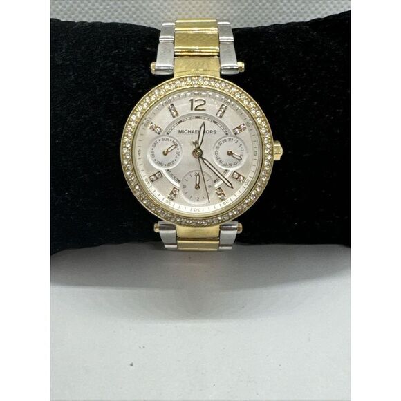 Michael Kors MK6055 Women\'s Two Tone Stainless Steel Analog Dial Watch JNA243 main image 4